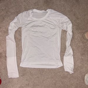 lululemon long sleeve race length white size 2